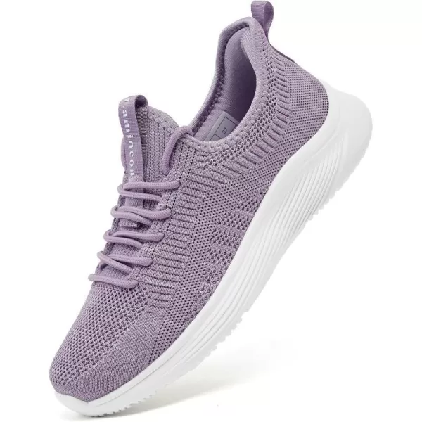 Lamincoa Womens Tennis Walking Shoes Slip On Lightweight Comfort Memory Foam SneakersPurple