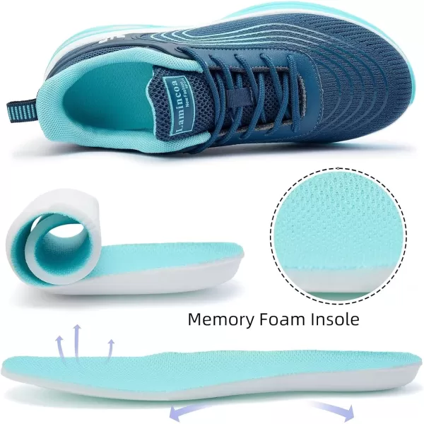 Lamincoa Women Sneakers Lightweight Womens Running Shoes Air Cushion Walking Tennis Shoes for WomenTeal