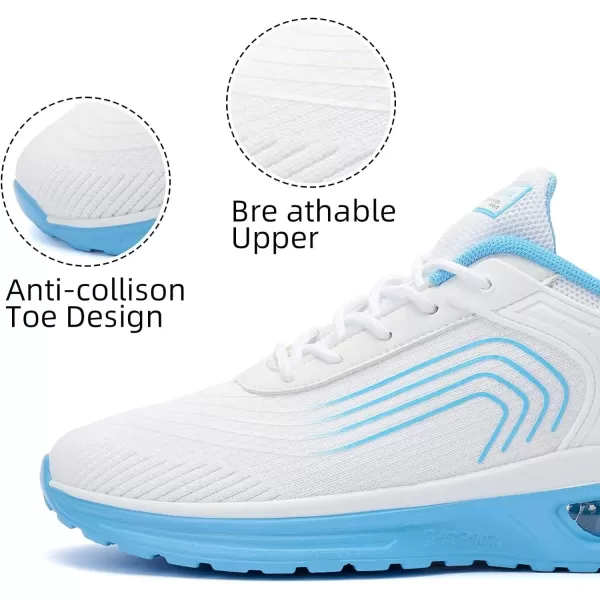 Lamincoa Women Sneakers Lightweight Womens Running Shoes Air Cushion Walking Tennis Shoes for WomenWhiteblue