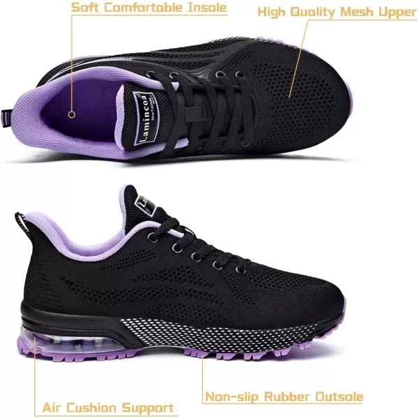 Lamincoa Womens Air Running Shoes Athletic Women Sneakers Non Slip Womens Tennis ShoesBlackpurple