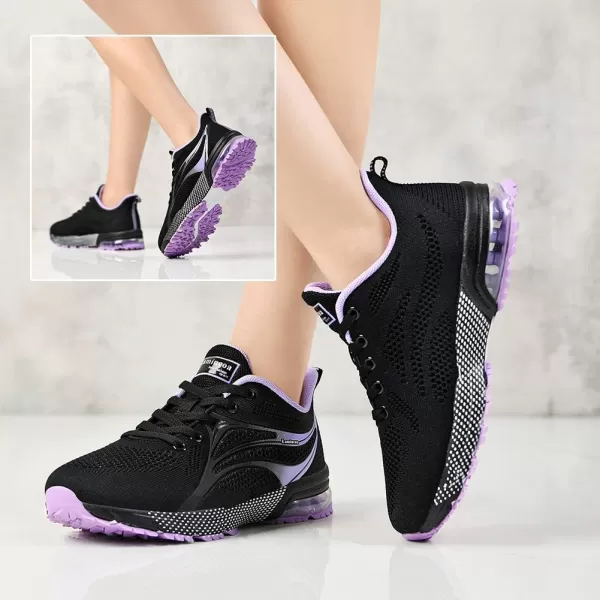 Lamincoa Womens Air Running Shoes Athletic Women Sneakers Non Slip Womens Tennis ShoesBlackpurple