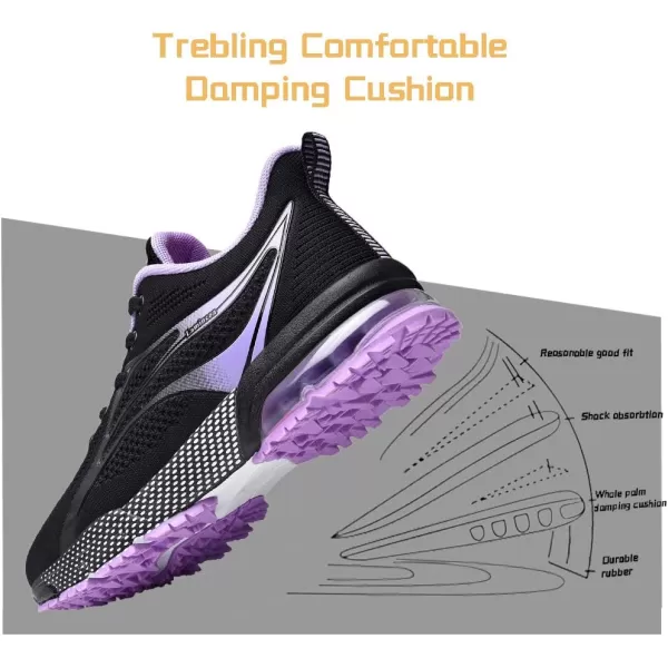 Lamincoa Womens Air Running Shoes Athletic Women Sneakers Non Slip Womens Tennis ShoesBlackpurple