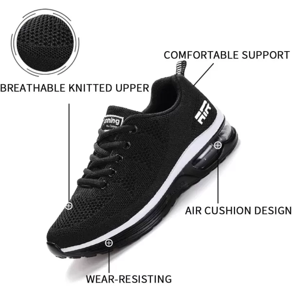 Lamincoa Womens Air Running Shoes Lightweight Women Sneakers Air Cushion Walking Tennis Shoes for WomenBlack