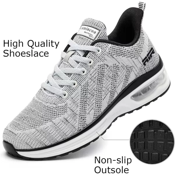 Lamincoa Womens Air Running Shoes Lightweight Women Sneakers Air Cushion Walking Tennis Shoes for WomenBlack Gray