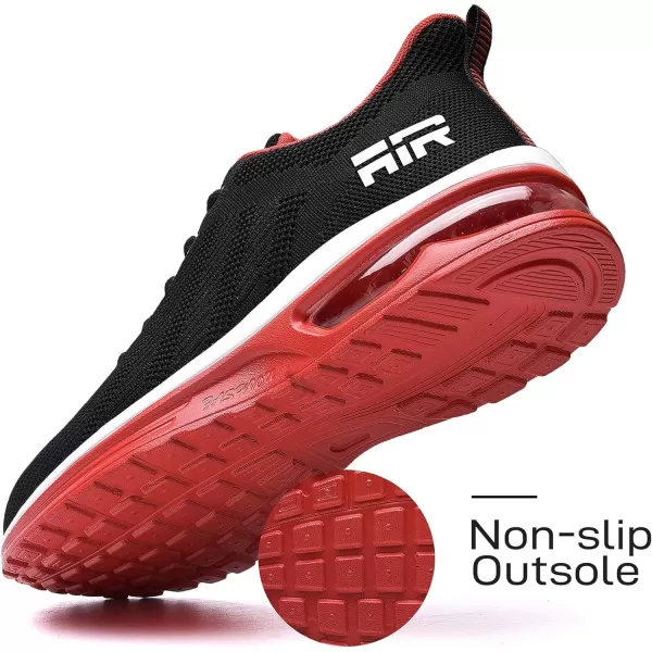 Lamincoa Womens Air Running Shoes Lightweight Women Sneakers Air Cushion Walking Tennis Shoes for WomenBlackred