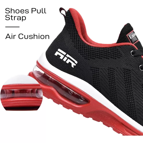 Lamincoa Womens Air Running Shoes Lightweight Women Sneakers Air Cushion Walking Tennis Shoes for WomenBlackred