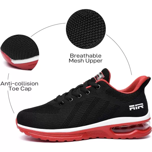 Lamincoa Womens Air Running Shoes Lightweight Women Sneakers Air Cushion Walking Tennis Shoes for WomenBlackred