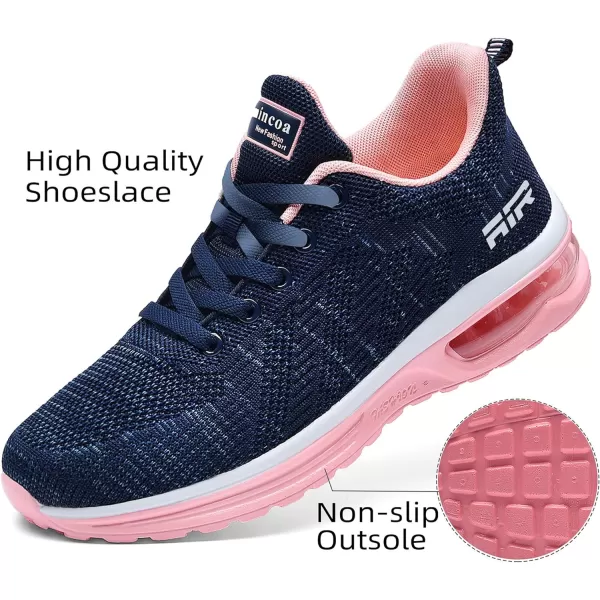 Lamincoa Womens Air Running Shoes Lightweight Women Sneakers Air Cushion Walking Tennis Shoes for WomenBluepink