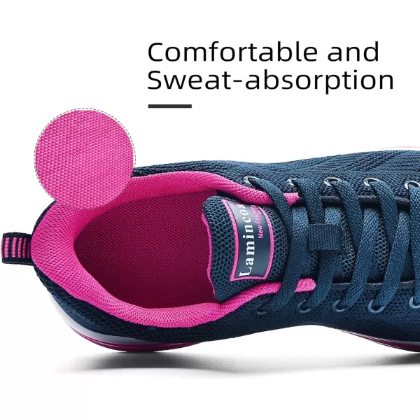 Lamincoa Womens Air Running Shoes Lightweight Women Sneakers Air Cushion Walking Tennis Shoes for WomenBluerose