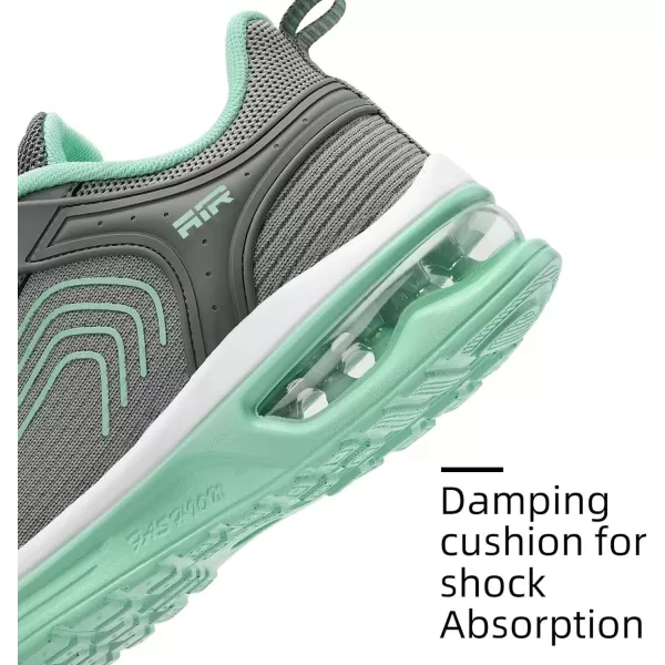 Lamincoa Womens Air Running Shoes Lightweight Women Sneakers Air Cushion Walking Tennis Shoes for WomenGraygreenb