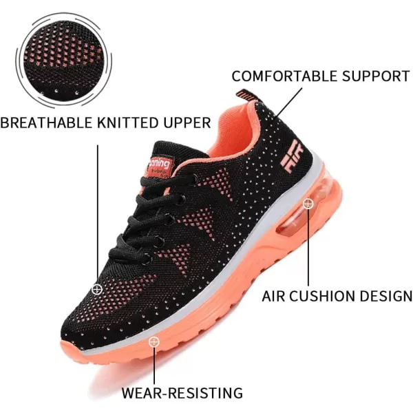 Lamincoa Womens Air Running Shoes Lightweight Women Sneakers Air Cushion Walking Tennis Shoes for WomenOrange