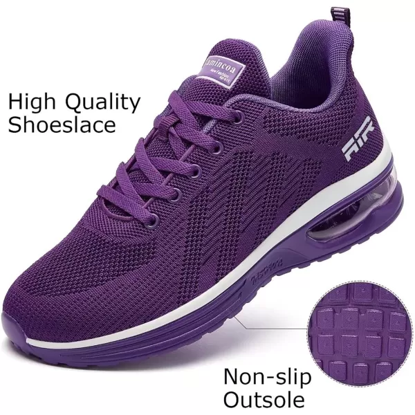 Lamincoa Womens Air Running Shoes Lightweight Women Sneakers Air Cushion Walking Tennis Shoes for WomenPurple