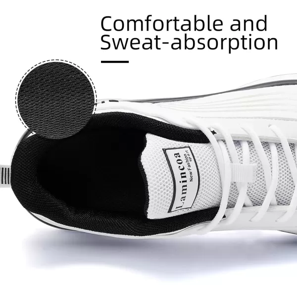 Lamincoa Womens Air Running Shoes Lightweight Women Sneakers Air Cushion Walking Tennis Shoes for WomenWhiteb