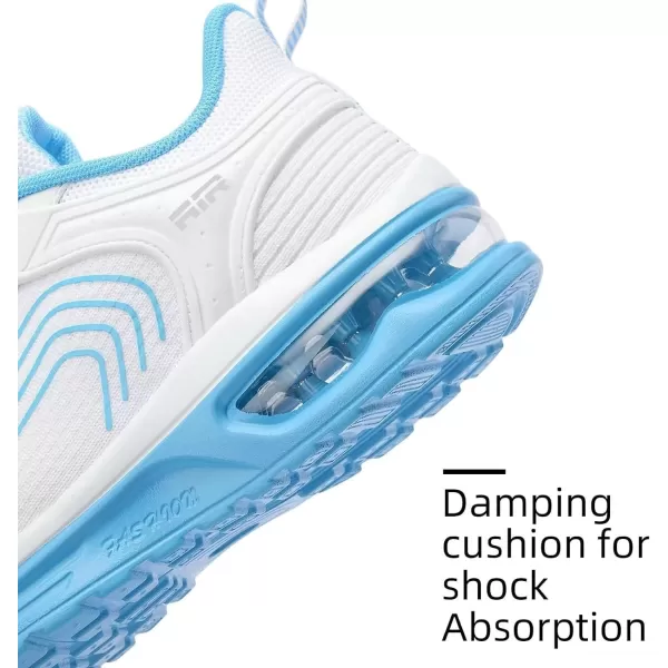 Lamincoa Womens Air Running Shoes Lightweight Women Sneakers Air Cushion Walking Tennis Shoes for WomenWhiteblueb