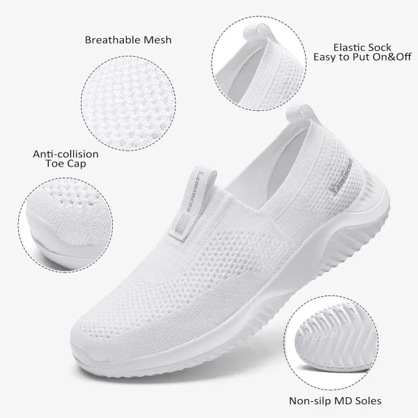 Lamincoa Womens Slip on Breathe Mesh Walking Shoes Lightweight Fashion Tennis Shoes Classic Sneakers White 10Lamincoa Womens Slip on Breathe Mesh Walking Shoes Lightweight Fashion Tennis Shoes Classic Sneakers White 10