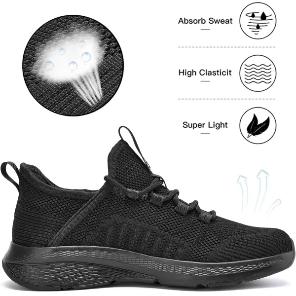 Lamincoa Womens Walking Running Shoes Lightweight Sneakers Slip On Memory Foam Tennis Shoes for WomenBlack