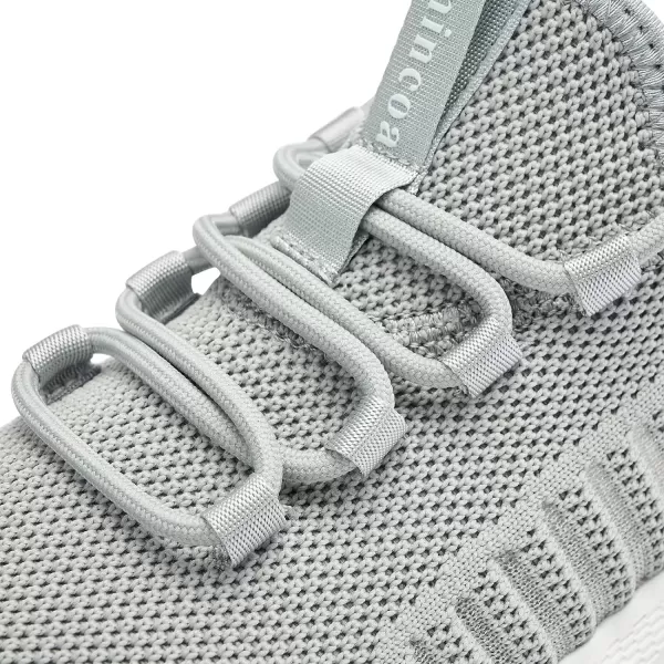 Lamincoa Womens Walking Running Shoes Lightweight Sneakers Slip On Memory Foam Tennis Shoes for WomenLight Grey