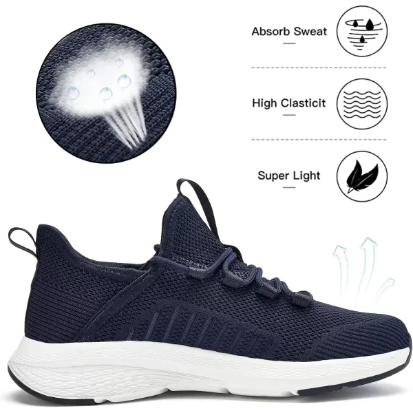 Lamincoa Womens Walking Running Shoes Lightweight Sneakers Slip On Memory Foam Tennis Shoes for WomenNavy