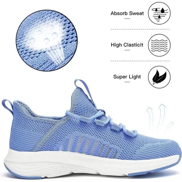 Lamincoa Womens Walking Running Shoes Lightweight Sneakers Slip On Memory Foam Tennis Shoes for WomenSky Blue