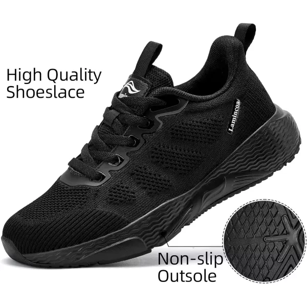 Lamincoa Womens Walking Shoes Running Sneaker for Women Tennis Athelic Gym ShoeBlack