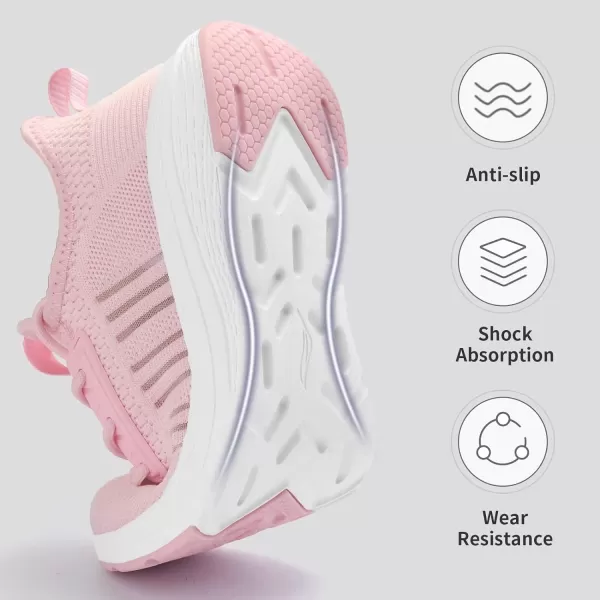 Lamincoa Womens Walking Sneakers Slip On Running Tennis Shoes Lightweight Memory Foam Comfort Casual for Gym Workout YogaPink
