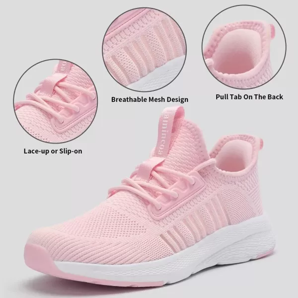 Lamincoa Womens Walking Sneakers Slip On Running Tennis Shoes Lightweight Memory Foam Comfort Casual for Gym Workout YogaPink