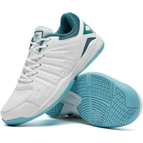 Lamincoa Mens Pickleball Shoes Court Tennis Sneakers for Badminton Training Racketball Squash Volleyball Indoor OutdoorWhiteBlue