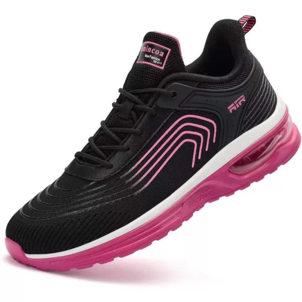 Lamincoa Womens Air Running Shoes Lightweight Women Sneakers Air Cushion Walking Tennis Shoes for WomenBlackroseb