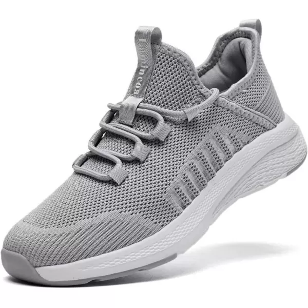Lamincoa Womens Walking Running Shoes Lightweight Sneakers Slip On Memory Foam Tennis Shoes for WomenLight Grey