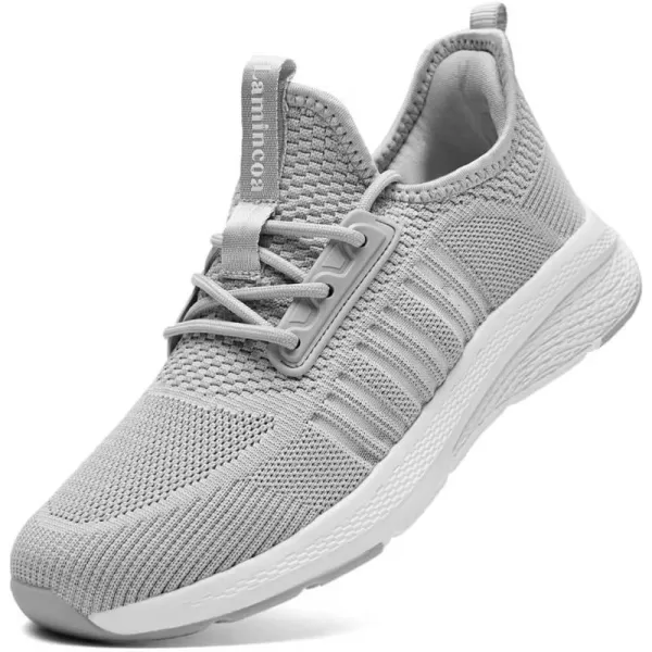 Lamincoa Womens Walking Sneakers Slip On Running Tennis Shoes Lightweight Memory Foam Comfort Casual for Gym Workout YogaLightgrey