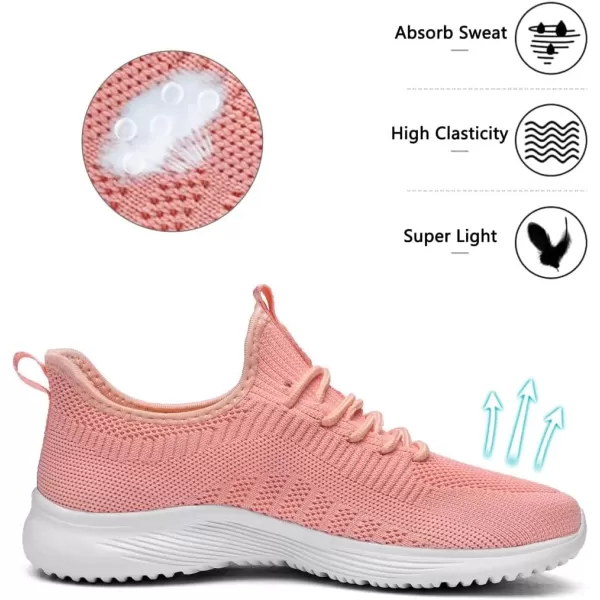 Lamincoa Womens Walking Shoes Slip On Lightweight Memory Foam Cheer Sneakers for Tennis Gym Running Workout YogaOrange