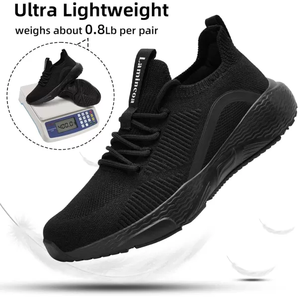 Lamincoa Womens Walking Sneakers Running Shoes  Slip On Breathable Tennis Shoes Memory Foam for Athletic Gym WorkoutBlack