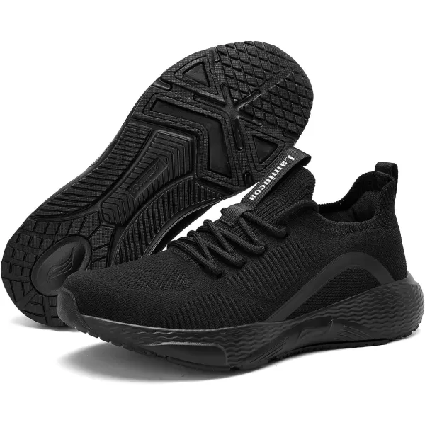 Lamincoa Womens Walking Sneakers Running Shoes  Slip On Breathable Tennis Shoes Memory Foam for Athletic Gym WorkoutBlack