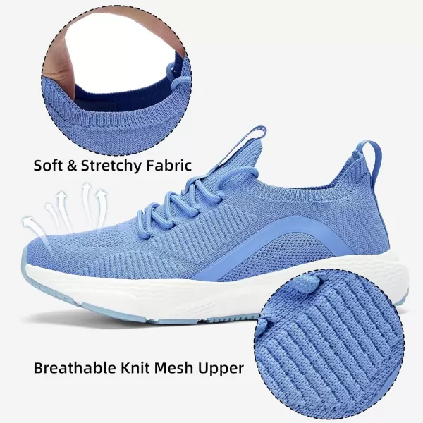 Lamincoa Womens Walking Sneakers Running Shoes  Slip On Breathable Tennis Shoes Memory Foam for Athletic Gym WorkoutBlue