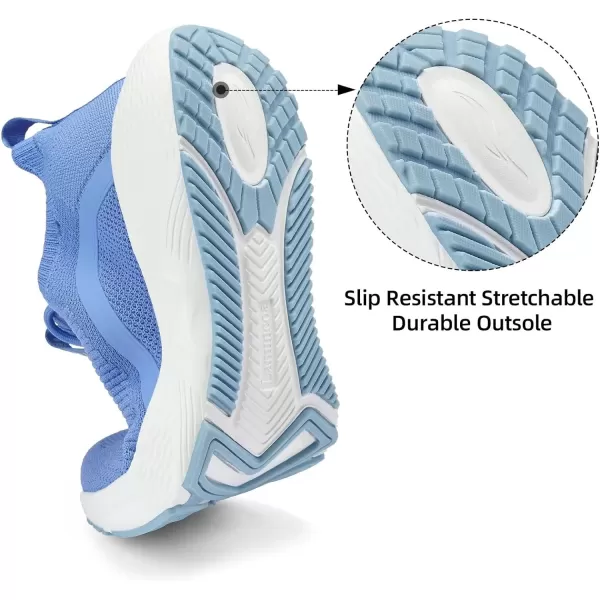 Lamincoa Womens Walking Sneakers Running Shoes  Slip On Breathable Tennis Shoes Memory Foam for Athletic Gym WorkoutBlue