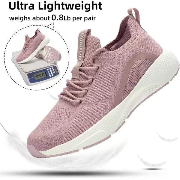 Lamincoa Womens Walking Sneakers Running Shoes  Slip On Breathable Tennis Shoes Memory Foam for Athletic Gym WorkoutPowder