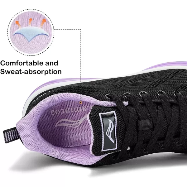 Lamincoa Womens Wide Toe Box Sneakers Wide Road Running Shoes Athletic Tennis Shoes for WomenBluepurple