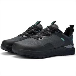 imageLamincoa Mens Wide Trail Running Shoes Outdoor Walking Sneaker Hiking SneakersBlackGrey