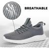 imageLamincoa Slip On Womens Walking Shoes Tennis Running Shoes Lightweight Memory Foam Gym Sneakers Jogging and Casual Sports Shoes for WomenGrey
