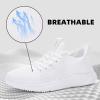 imageLamincoa Slip On Womens Walking Shoes Tennis Running Shoes Lightweight Memory Foam Gym Sneakers Jogging and Casual Sports Shoes for WomenWhite