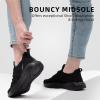 imageLamincoa Womens Walking Running Sneakers Slip on Tennis Shoes Casual Athltic Gym Workout SneakersBlack