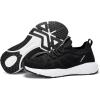 imageLamincoa Womens Walking Running Sneakers Slip on Tennis Shoes Casual Athltic Gym Workout SneakersBlackWhite