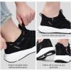 imageLamincoa Womens Walking Running Sneakers Slip on Tennis Shoes Casual Athltic Gym Workout SneakersBlackWhite