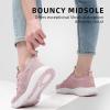 imageLamincoa Womens Walking Running Sneakers Slip on Tennis Shoes Casual Athltic Gym Workout SneakersPink