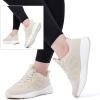 imageLamincoa Womens Walking Shoes Running Lightweight Sneakers Comfortable Tennis Athletic Shoes Outdoor Gym Sport WorkoutBeige