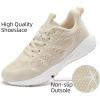 imageLamincoa Womens Walking Shoes Running Lightweight Sneakers Comfortable Tennis Athletic Shoes Outdoor Gym Sport WorkoutBeige