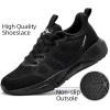 imageLamincoa Womens Walking Shoes Running Lightweight Sneakers Comfortable Tennis Athletic Shoes Outdoor Gym Sport WorkoutBlack