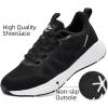 imageLamincoa Womens Walking Shoes Running Lightweight Sneakers Comfortable Tennis Athletic Shoes Outdoor Gym Sport WorkoutBlackWhite