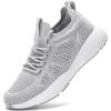 imageLamincoa Womens Walking Running Sneakers Slip on Tennis Shoes Casual Athltic Gym Workout SneakersLightgrey