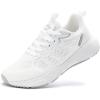 imageLamincoa Womens Walking Shoes Running Lightweight Sneakers Comfortable Tennis Athletic Shoes Outdoor Gym Sport WorkoutWhite